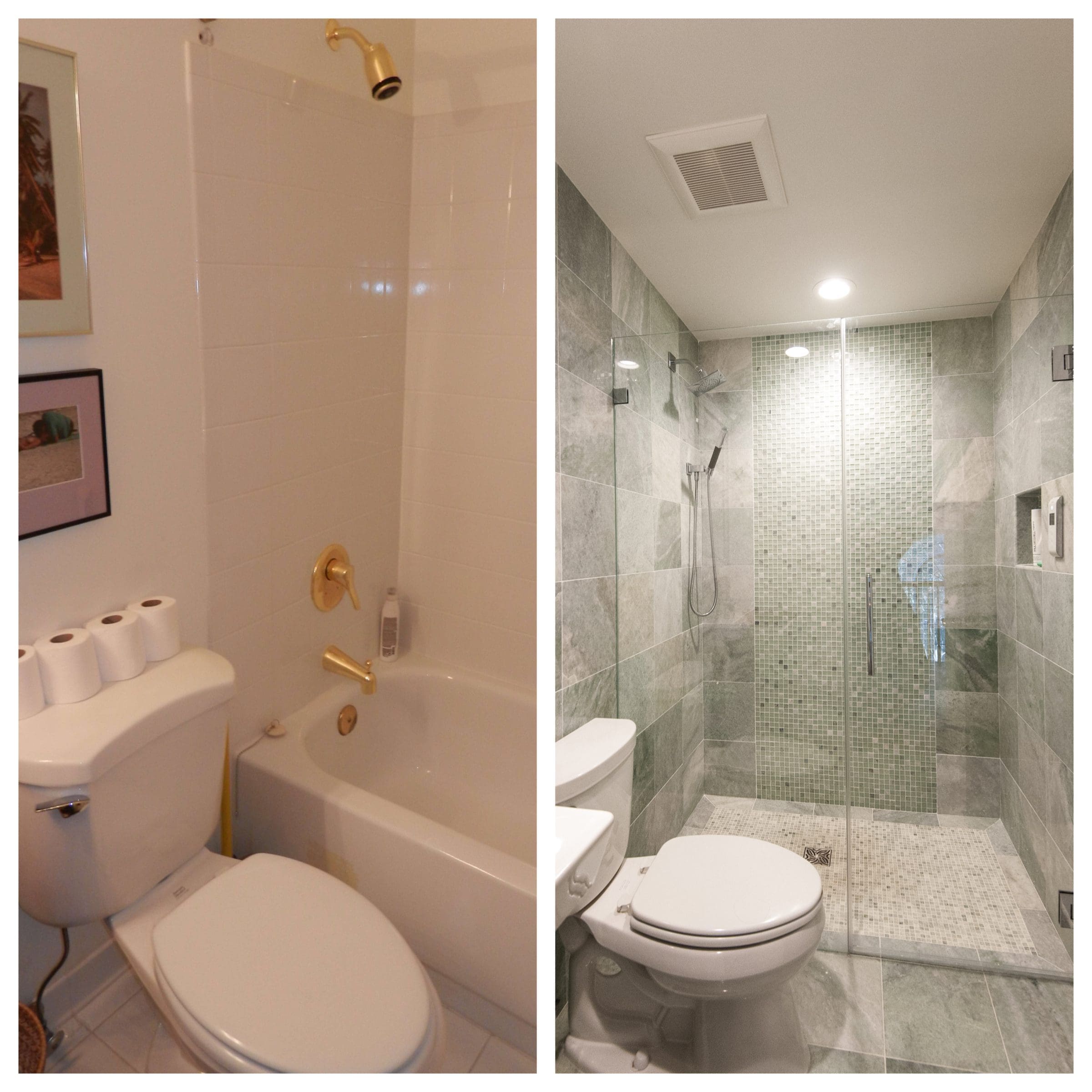 Before & After Hall Bath Remodel